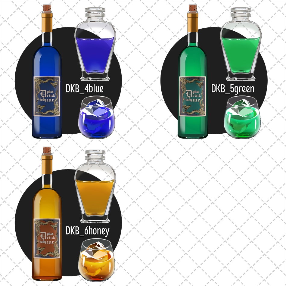 【TRPG・配信小物素材】毒薬/媚薬/シロップ/ジュース/酒/ワイン/蜂蜜酒など