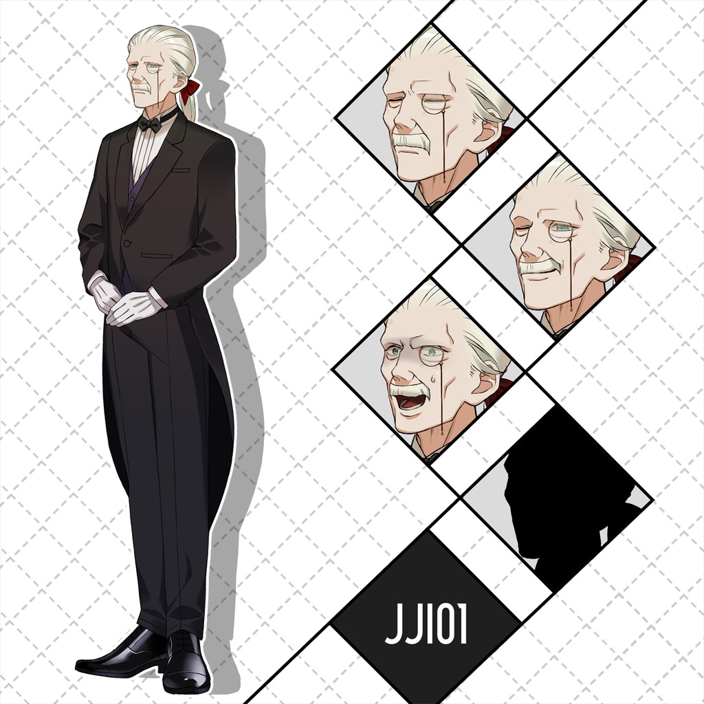 【TRPG立ち絵素材】NPC/老人/爺/ジジイ/執事/マスター/神父/探偵【Ver02JJI01-04】