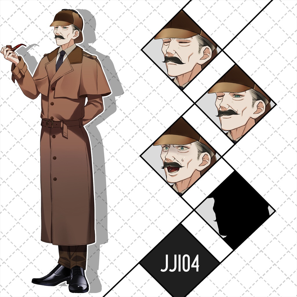 【TRPG立ち絵素材】NPC/老人/爺/ジジイ/執事/マスター/神父/探偵【Ver02JJI01-04】