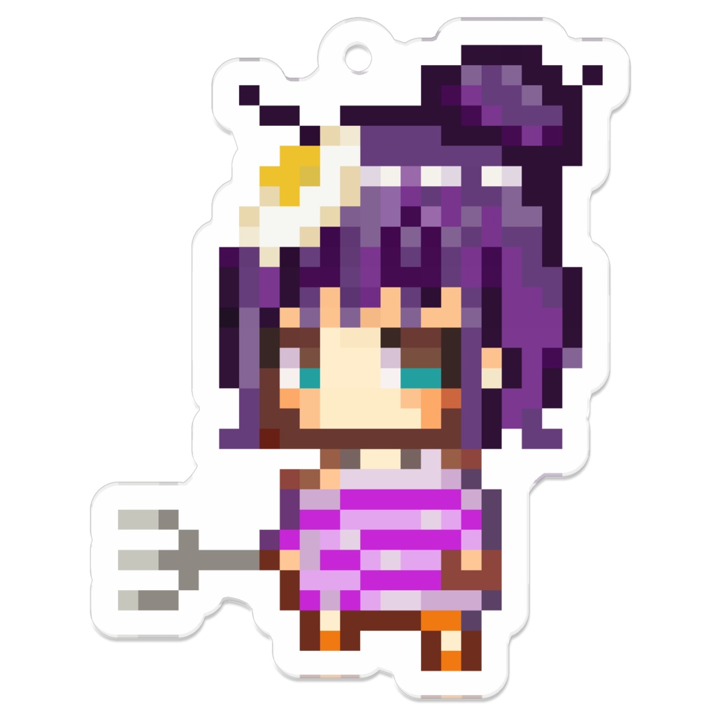 ちゃおちゃんドット絵アクリルキーホルダー(コーティング無し)