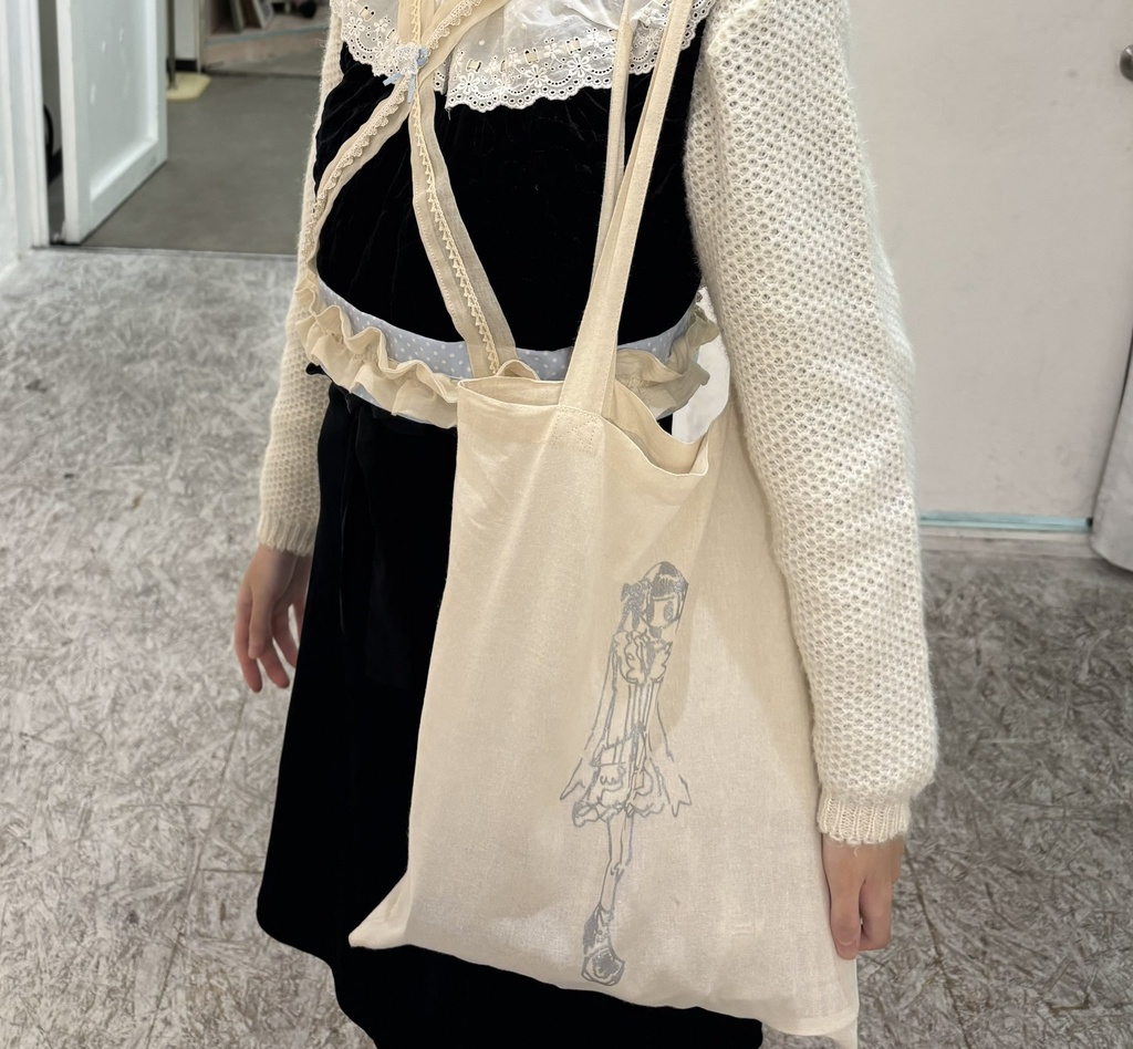 お洋服日記トートバッグ(ナチュラル)