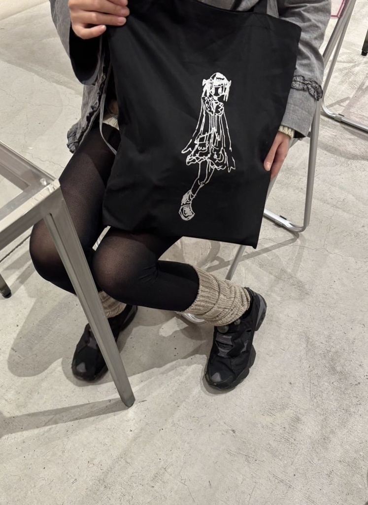 お洋服日記トートバッグ(ブラック)