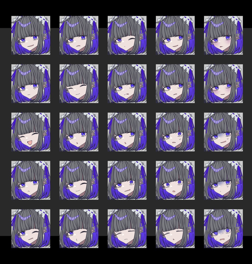 煙草持ったダウナー系灰髪紫眼メイドさん 立ち絵素材