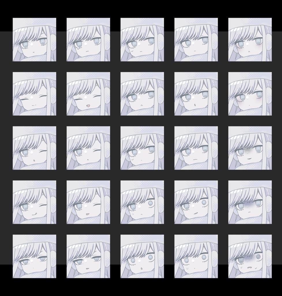 ロシア風ファッションの真っ白い少女 立ち絵素材