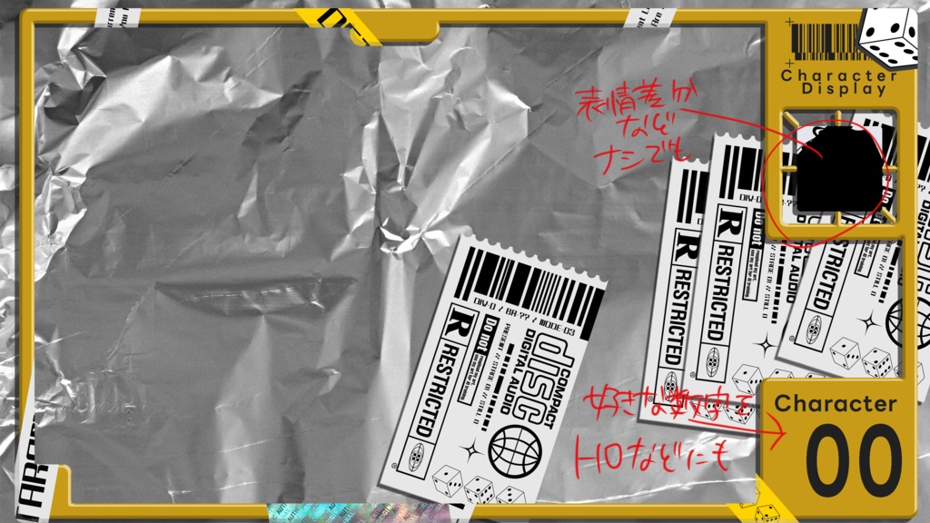 【配信・TRPG・創作向け】ドールパッケージ風キャラ紹介ディスプレイテンプレート|PSD編集可|PNG|商用可