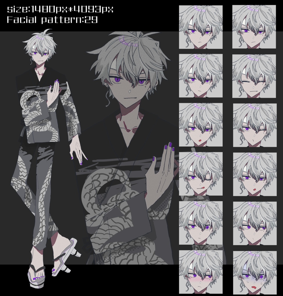 【立ち絵素材】和風・和装 立ち絵まとめ《10体セット》