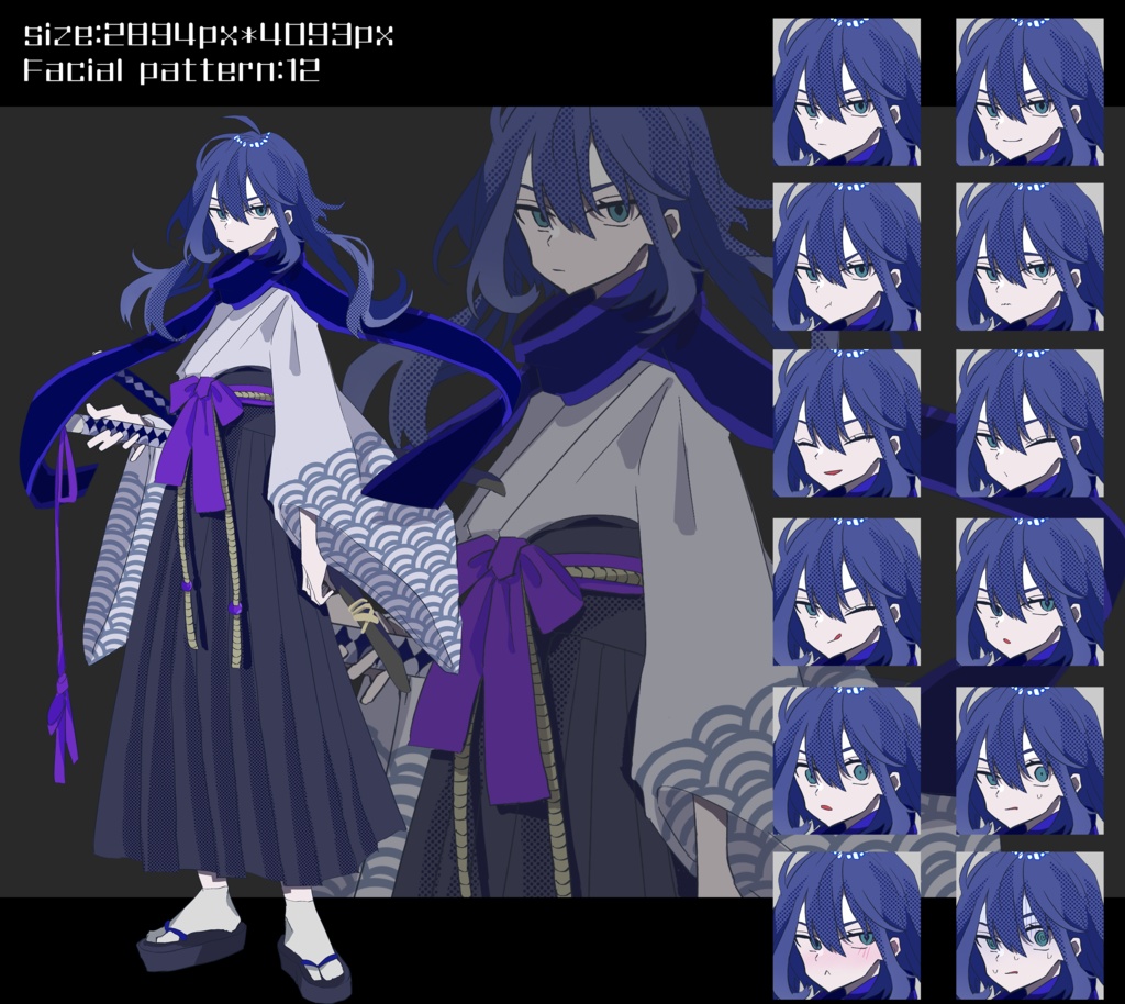 【立ち絵素材】和風・和装 立ち絵まとめ《10体セット》