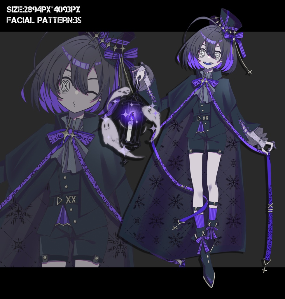 ハロウィンセール中!【立ち絵素材セット】ハロウィン・ホラー系立ち絵セット《4体パック》|TRPG・創作向け|商用可