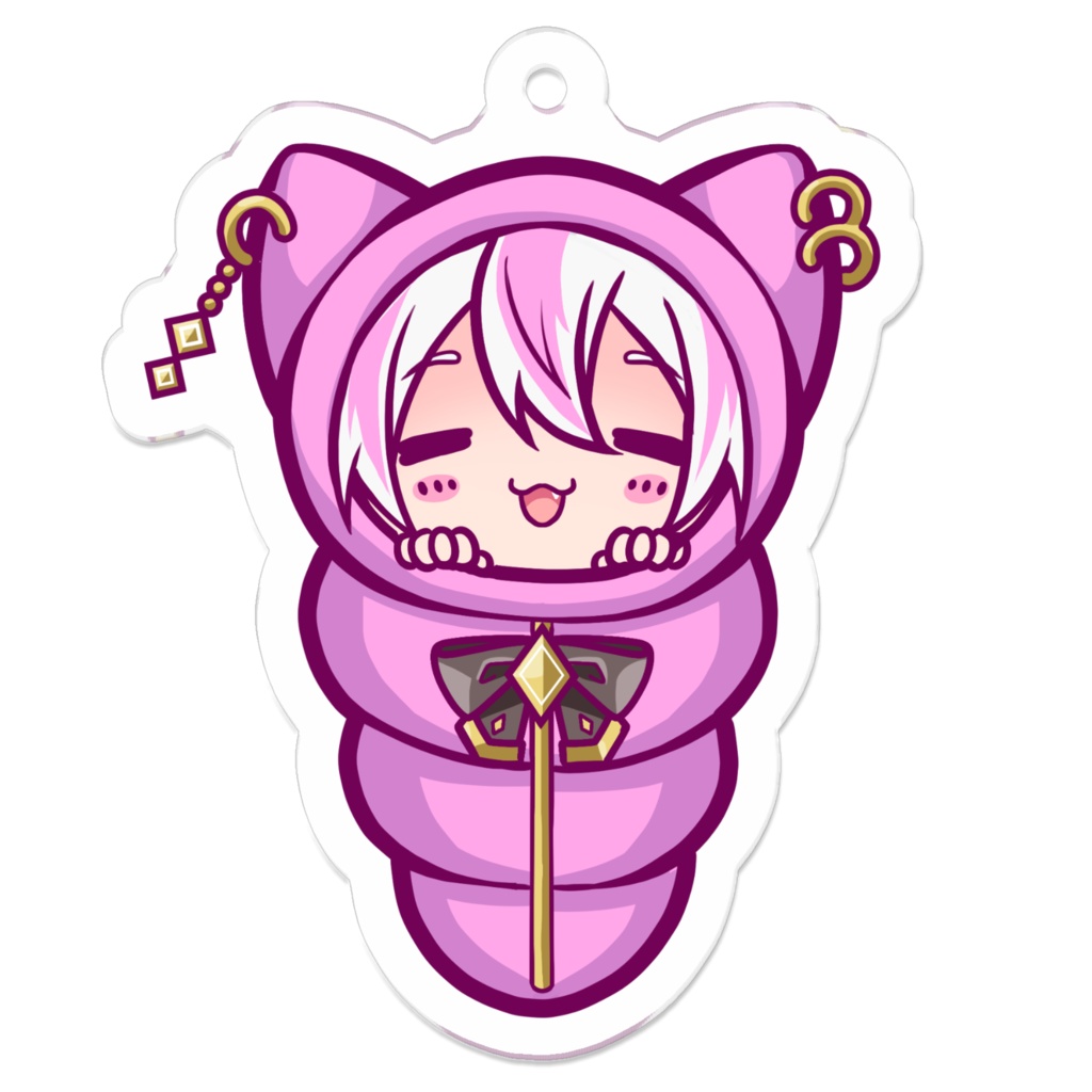 【公式】彩葉ねいろ寝袋アクリルキーホルダー50