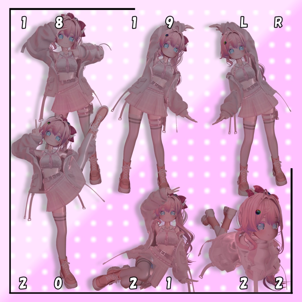 sprite pose set【VRC用アバターポーズ集】