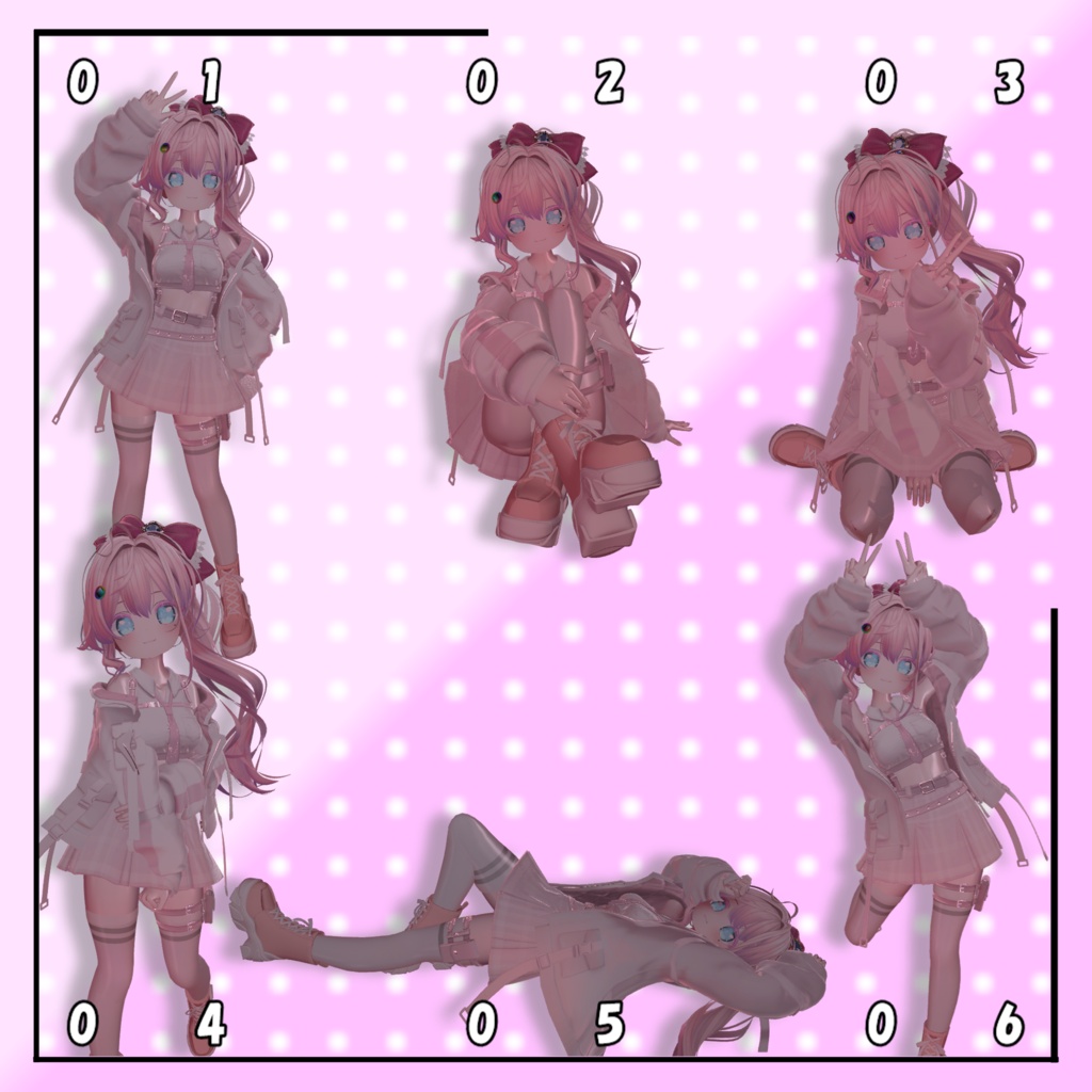 sprite pose set【VRC用アバターポーズ集】