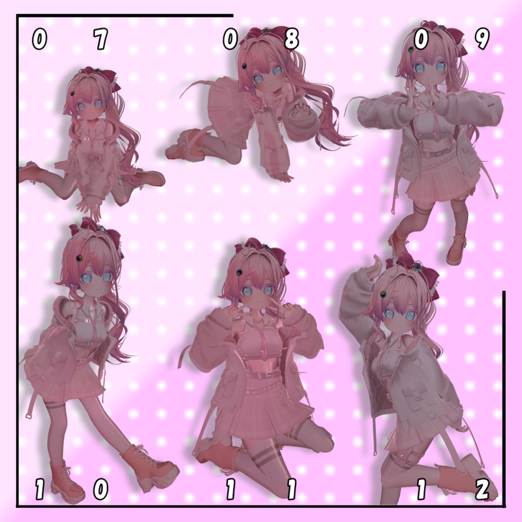 sprite pose set【VRC用アバターポーズ集】