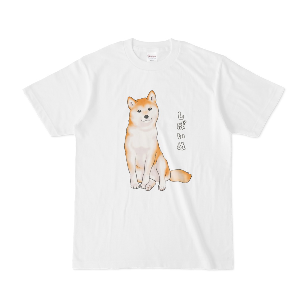 首をかしげて座る柴犬 Tシャツ / Shiba Inu T-Shirt