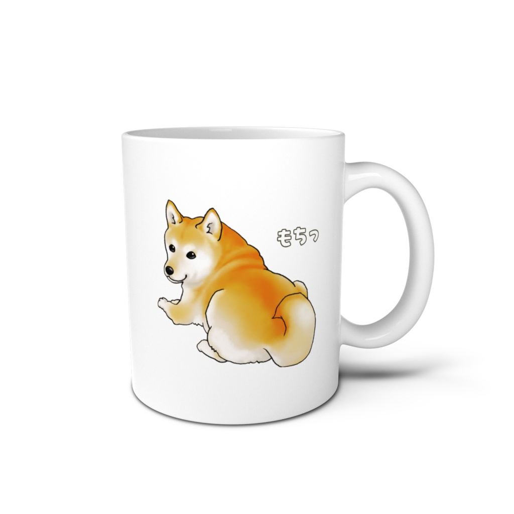座ったまま振り向く柴犬 マグカップ / Shiba Inu Mug