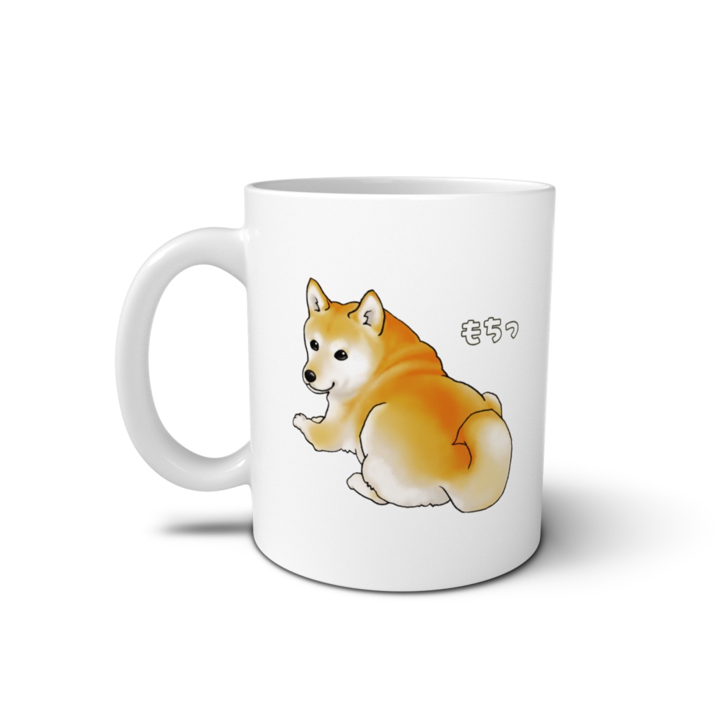 座ったまま振り向く柴犬 マグカップ / Shiba Inu Mug
