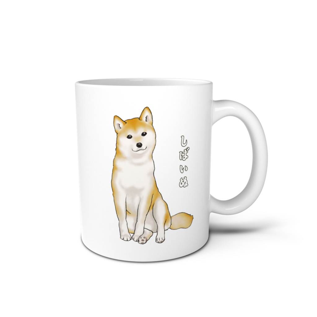 首をかしげて座る柴犬 マグカップ / Shiba Inu Mug