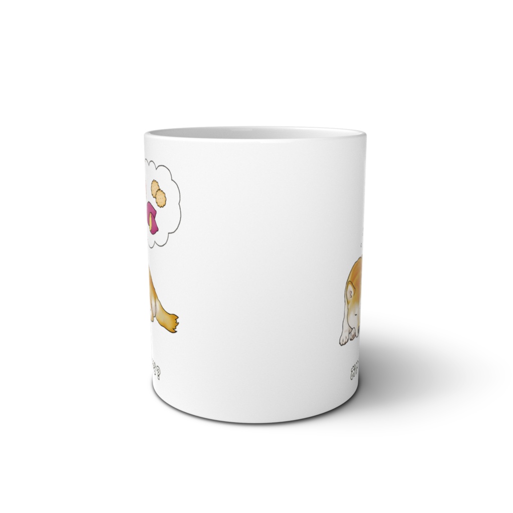 おやつを楽しみにしながらウトウトする柴犬 マグカップ / Shiba Inu Mug