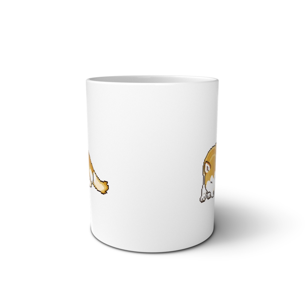 うとうとしている柴犬のドット絵 マグカップ