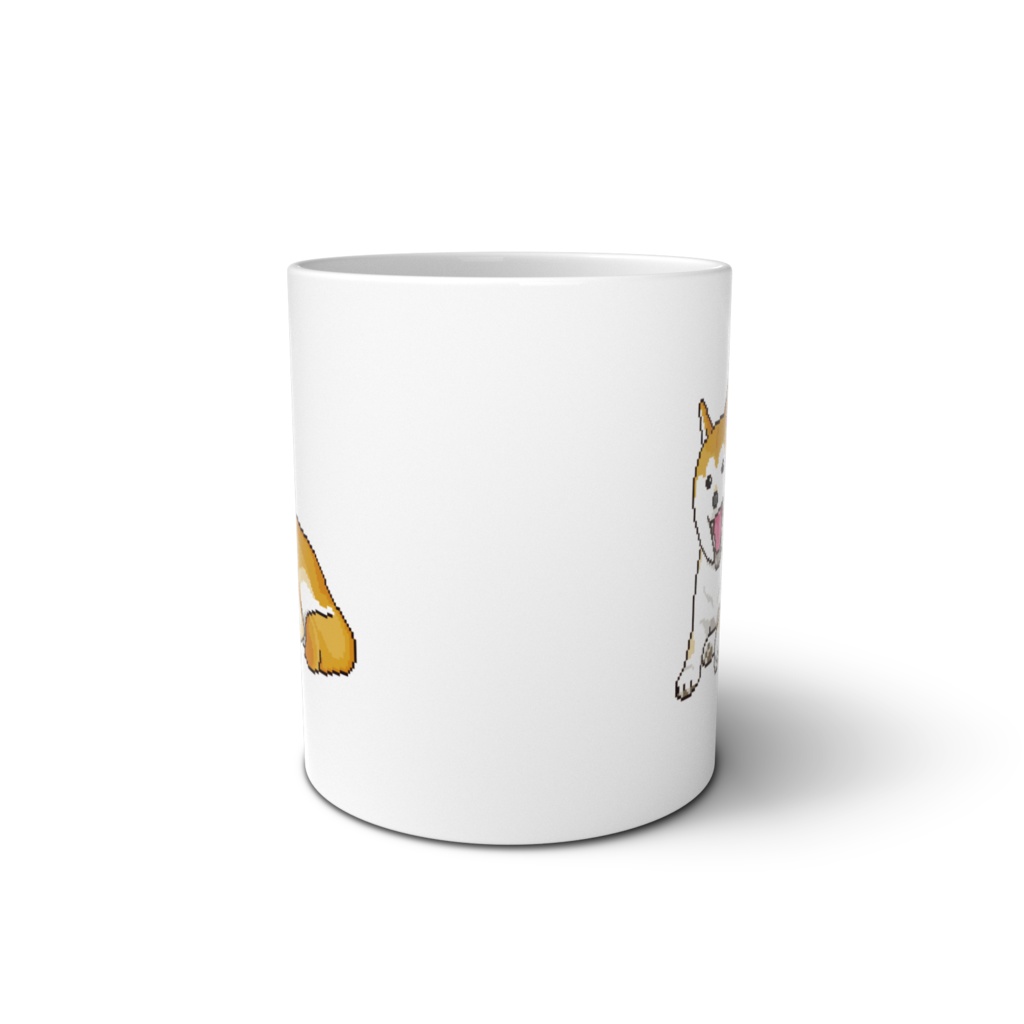 無邪気な柴犬のドット絵 マグカップ