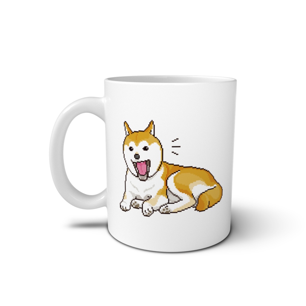 無邪気な柴犬のドット絵 マグカップ
