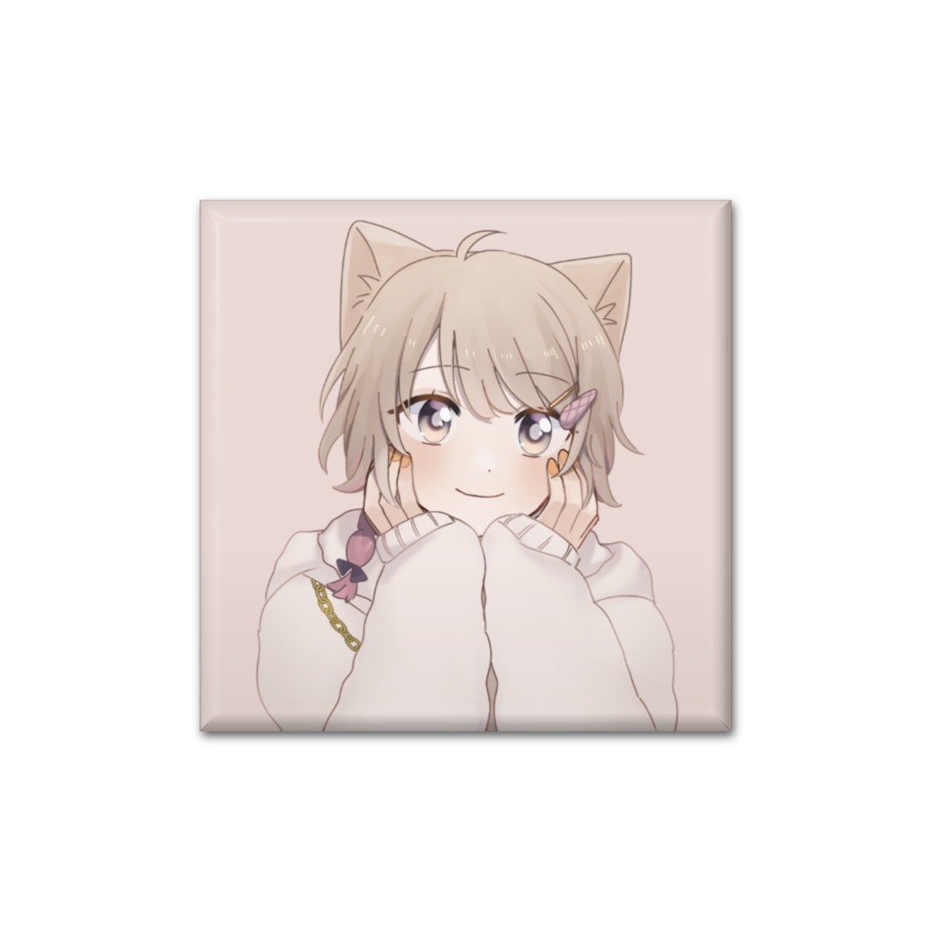 スクエア缶バッジ ほおづえ にのみ屋 Booth