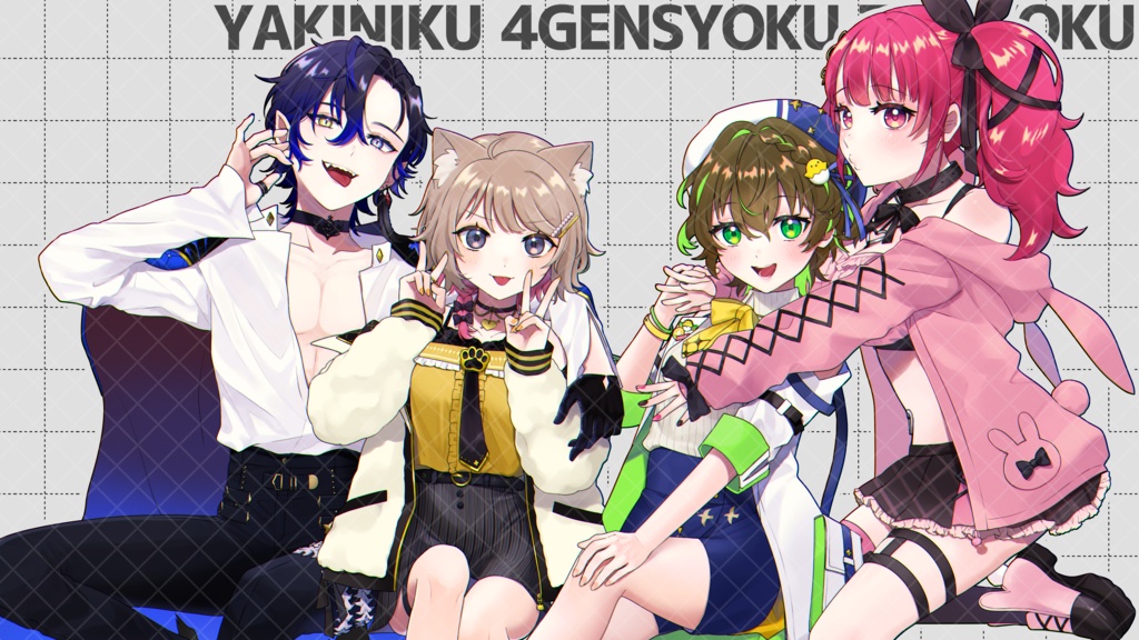 【無料配布】2周年記念キービジュ　PC壁紙【焼４】