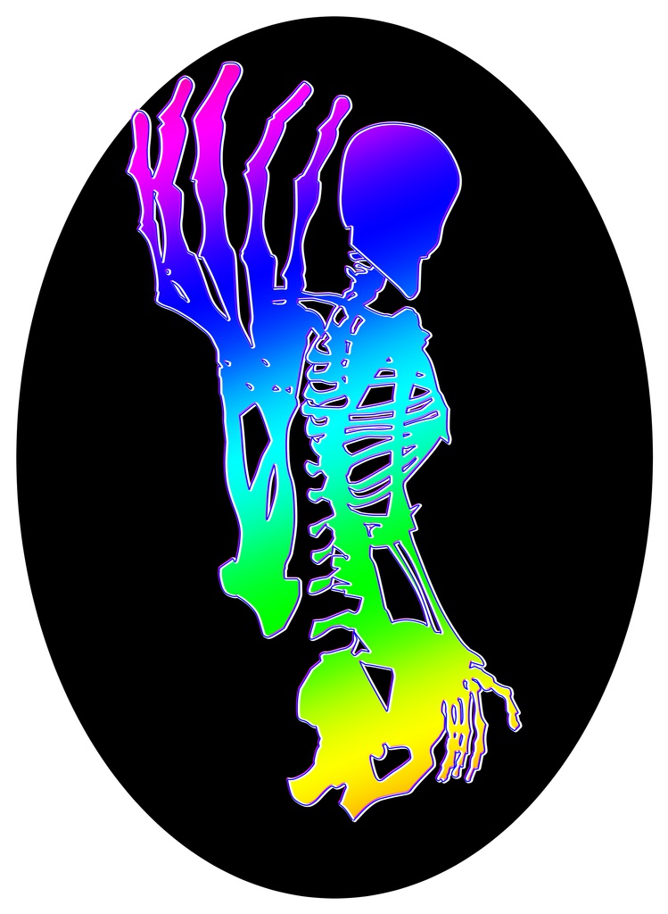 レインボースケルトンスウェット