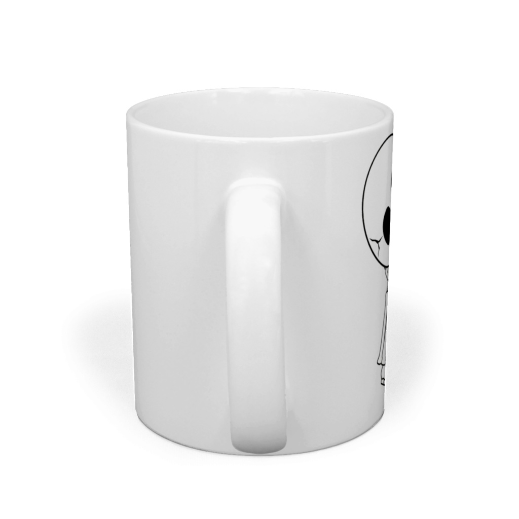 寝そべっているスケルトンマグカップ