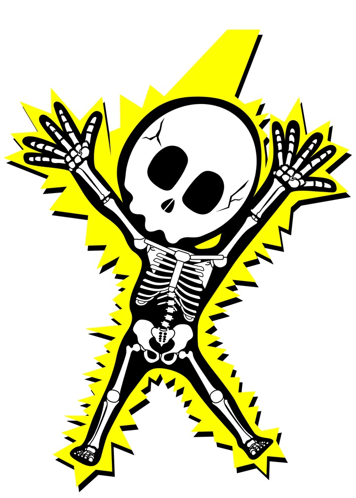 電撃スケルトン ブランケット