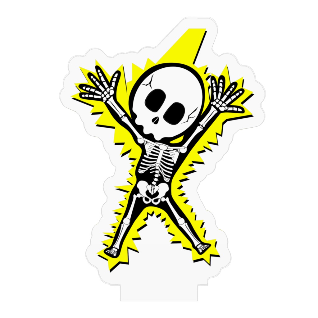 電撃スケルトンのアクリルフィギュア