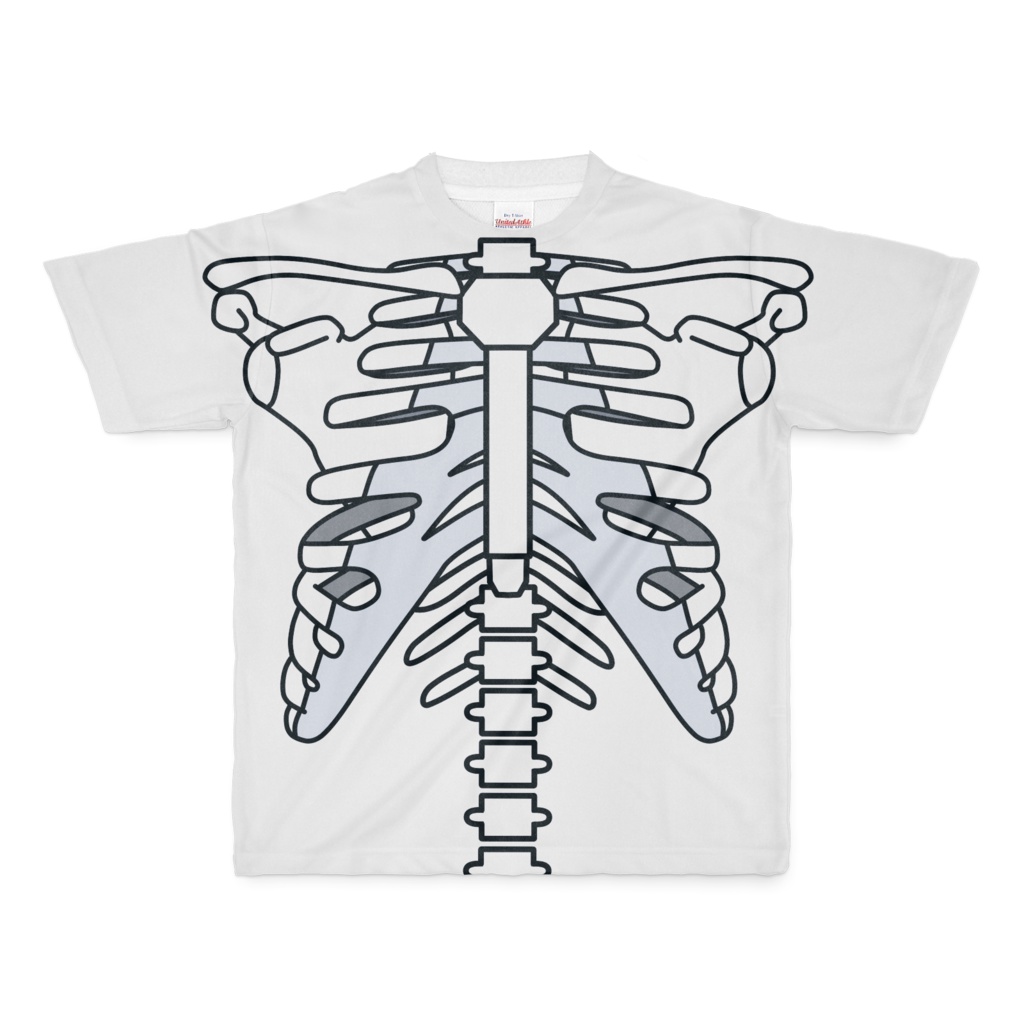 肋骨フルグラフィックTシャツ 