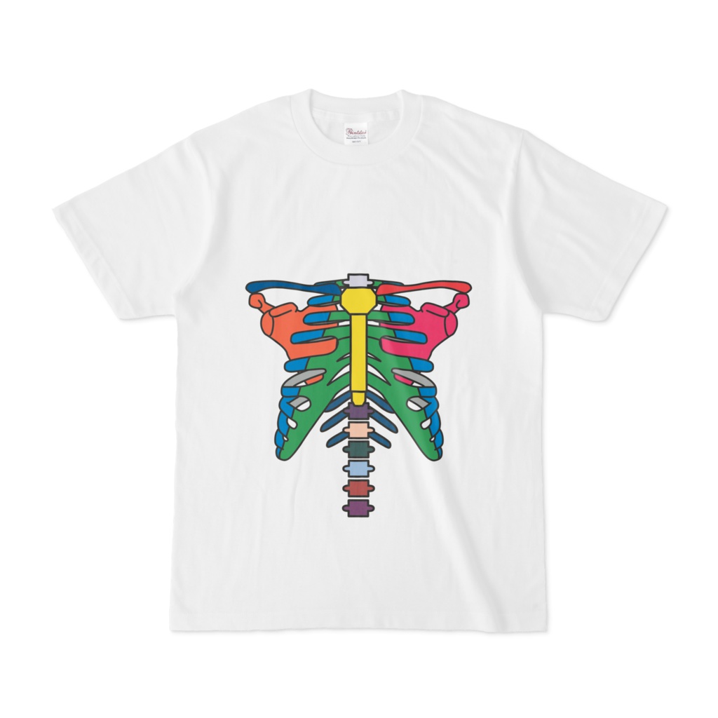 カラー肋骨Tシャツ