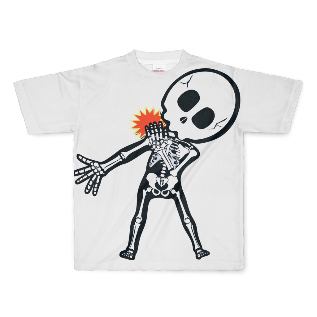 肩痛スケルトン　フルグラフィックTシャツ