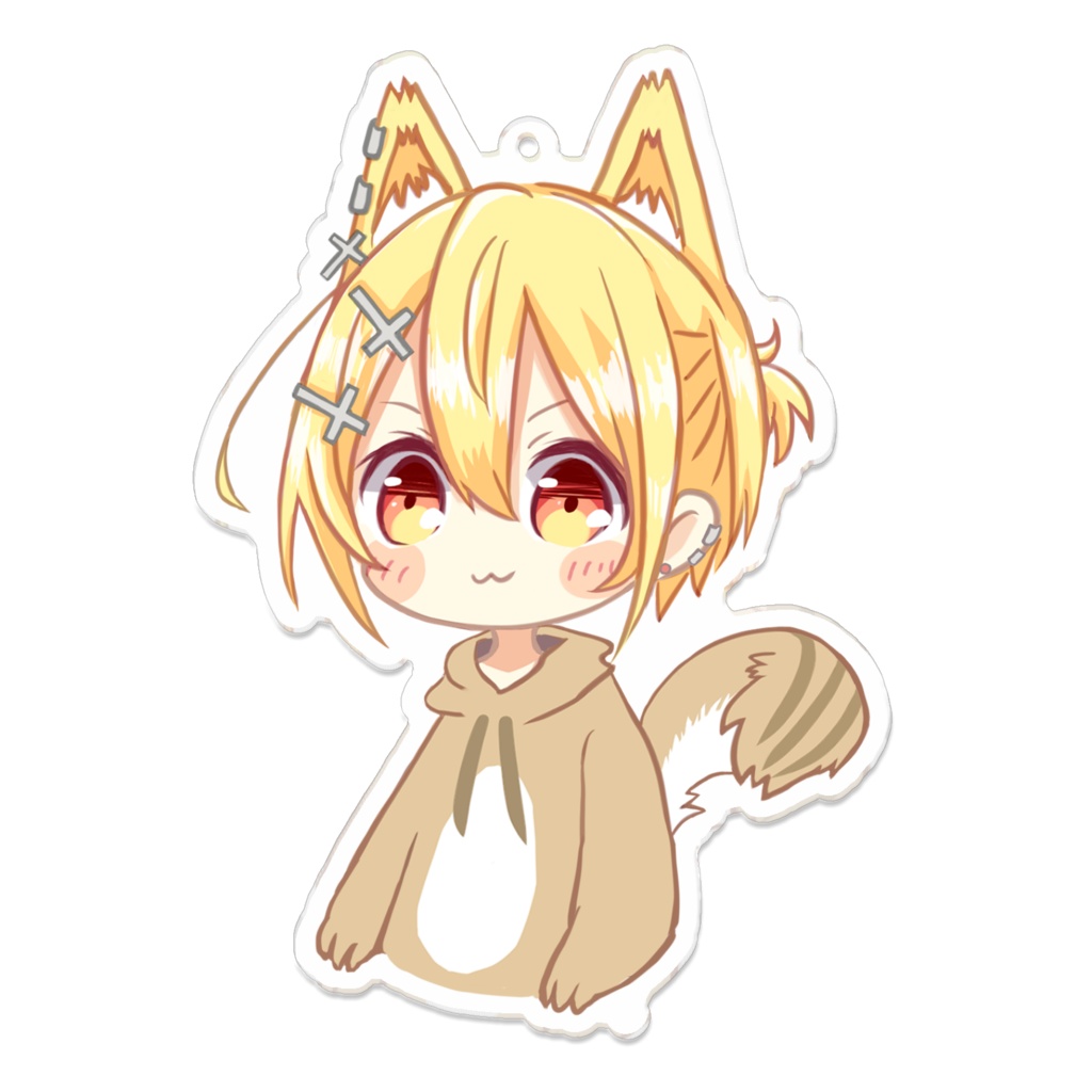 しゃる。リスパーカー (アクリルキーホルダー) 100 x 100 mm