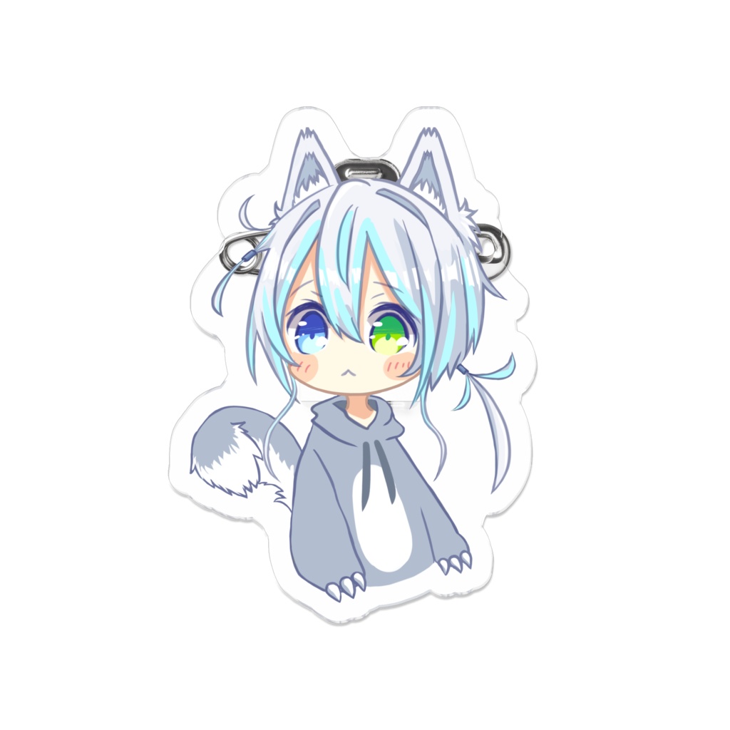 オオカミパーカー　ヴェル（アクリルバッジ）