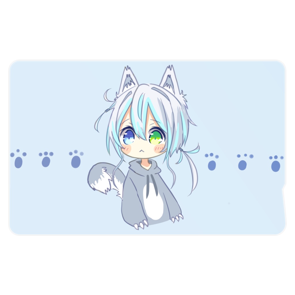 オオカミパーカー ヴェル ICカードステッカー