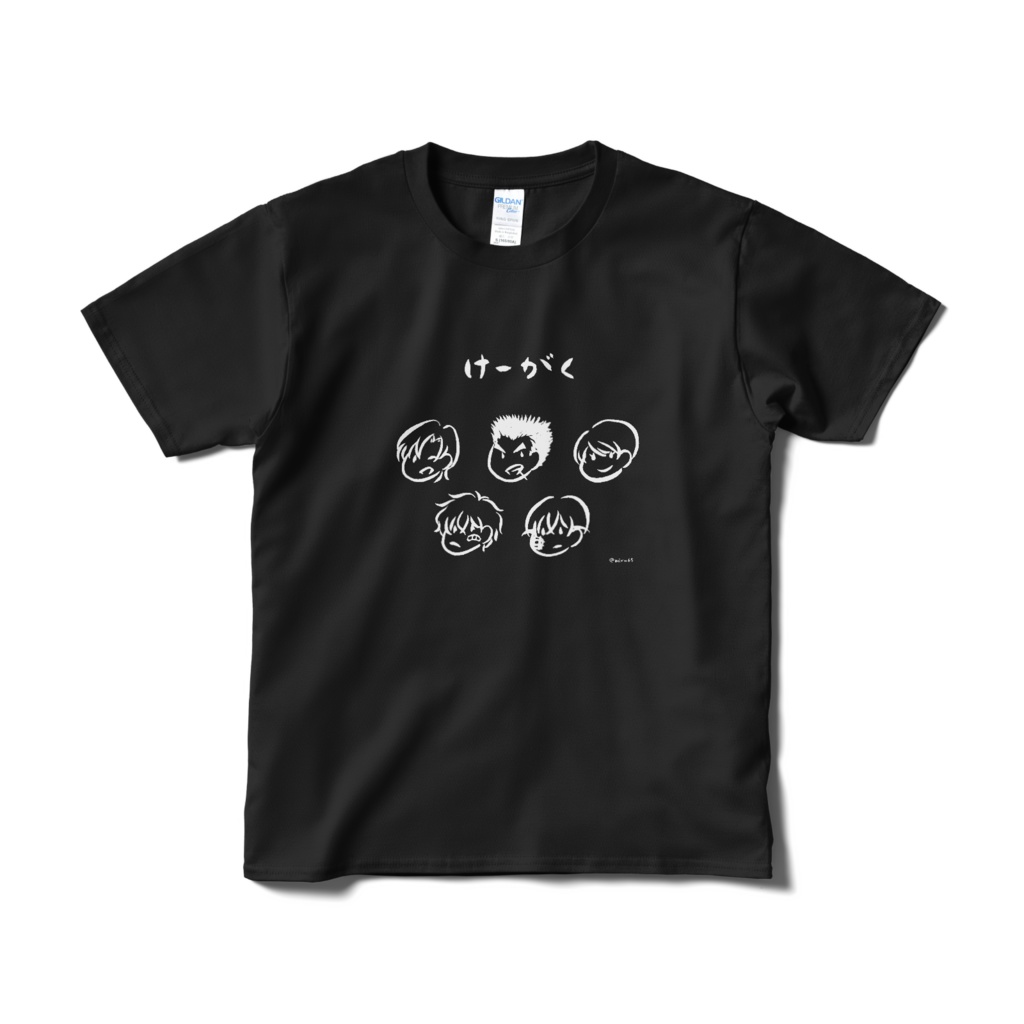 ゆるゆるK学組イラスト Tシャツ(黒)