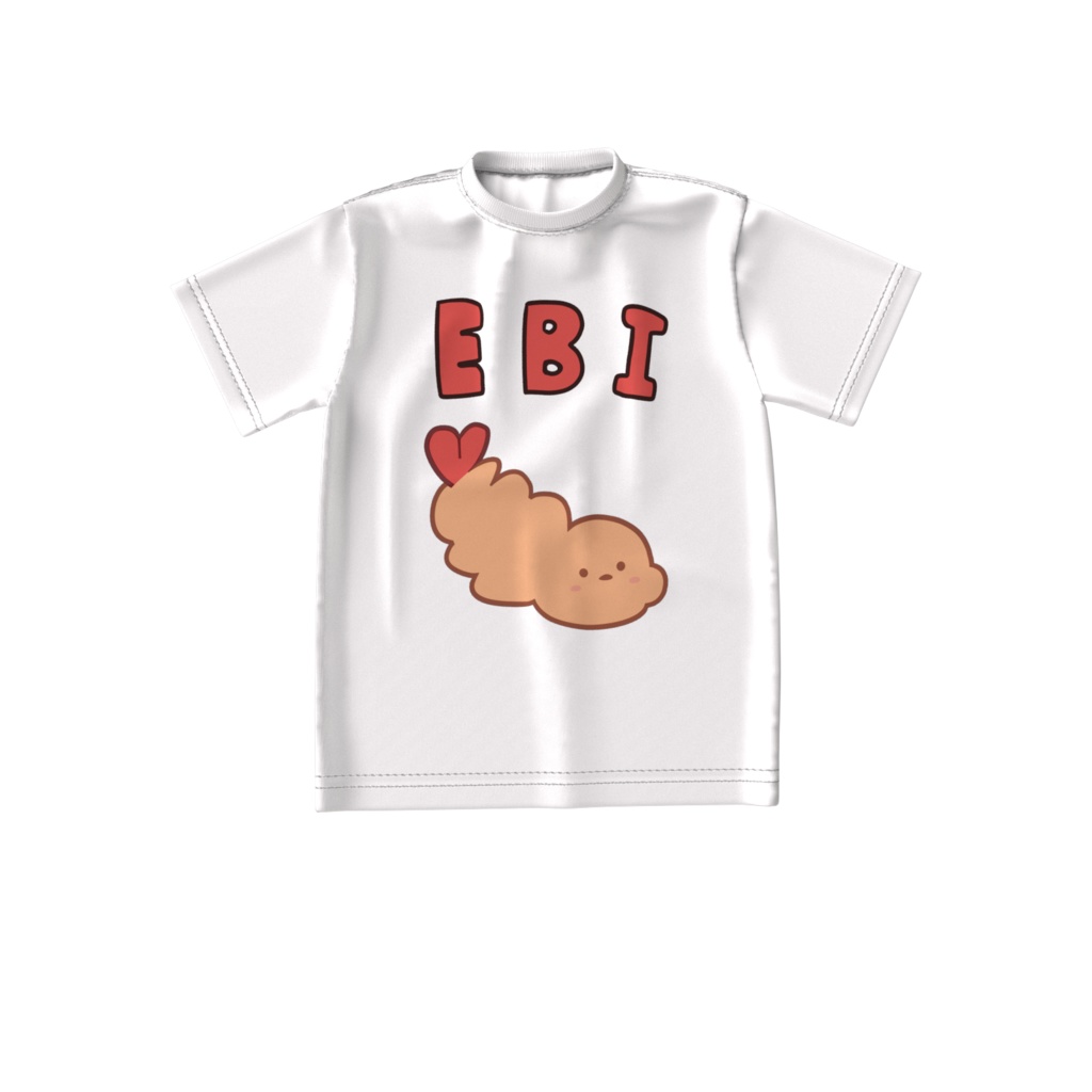 【天海ぷらね】デッドライン ビッグシルエットえびTシャツ