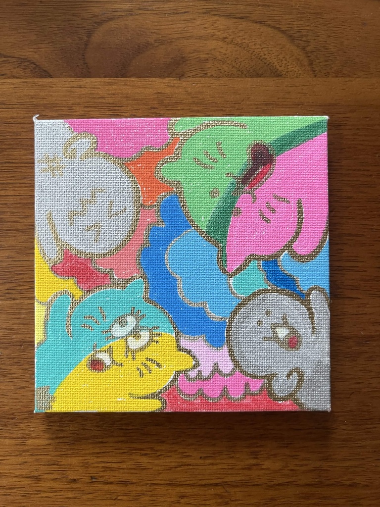 覗き込むもちもちーず