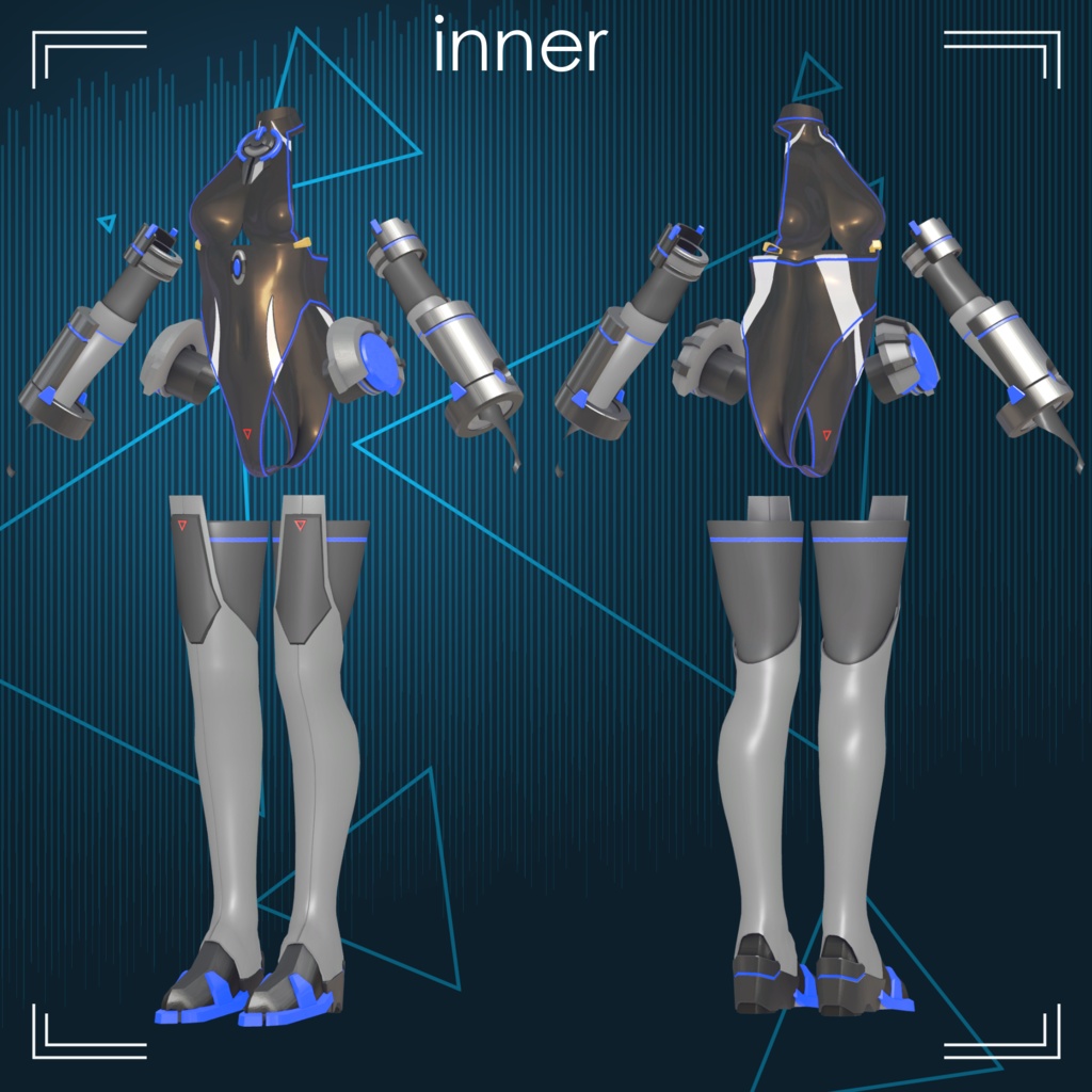 【VRChat向け衣装モデル】『BeginBlade』For:しなの Sinano【専用】