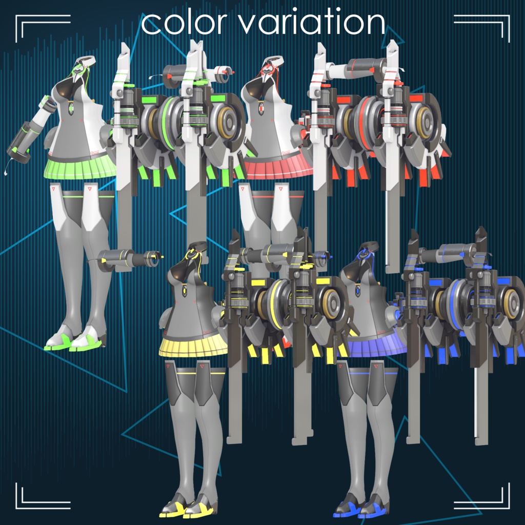 【VRChat向け衣装モデル】『BeginBlade』For:しなの Sinano【専用】