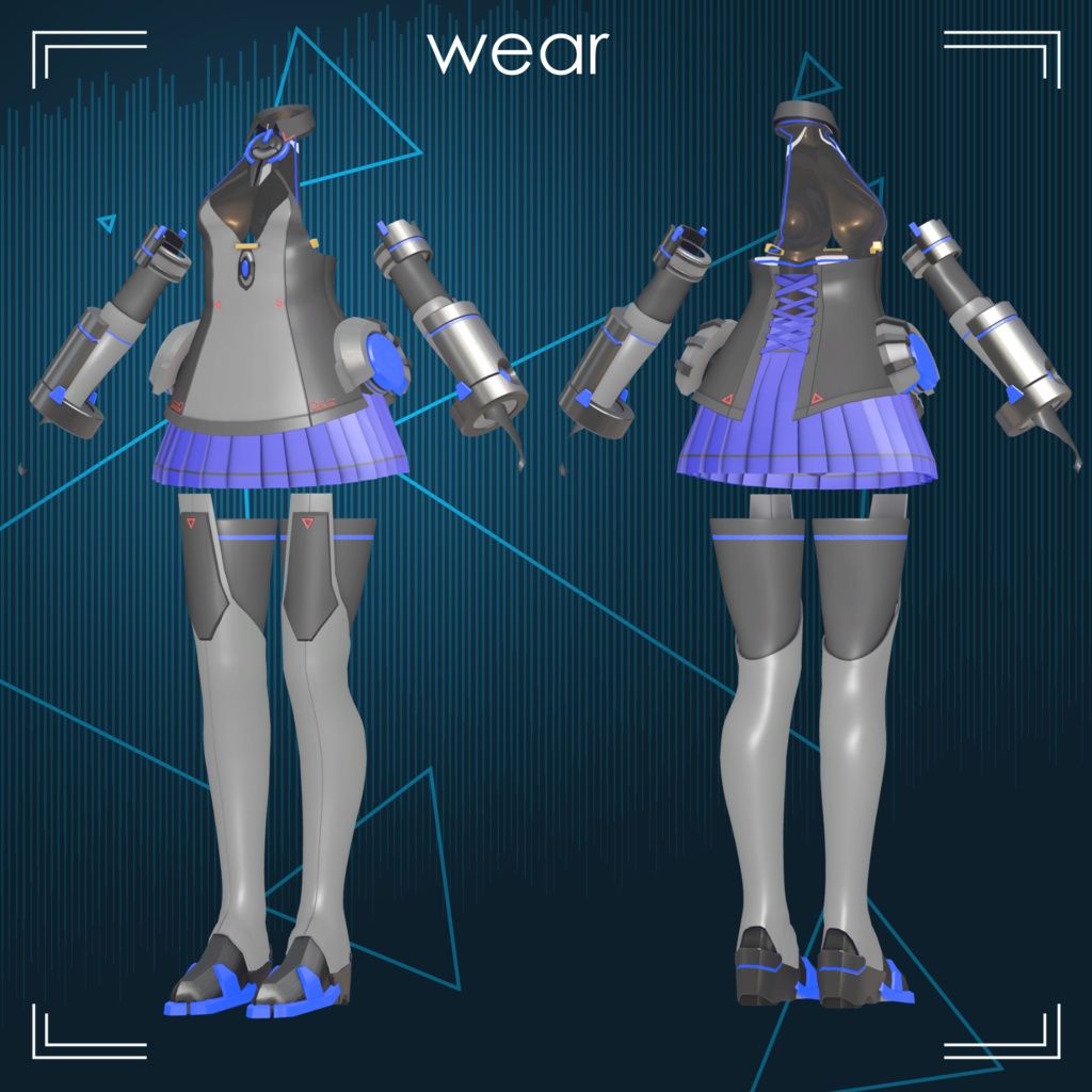 【VRChat向け衣装モデル】『BeginBlade』For:しなの Sinano【専用】
