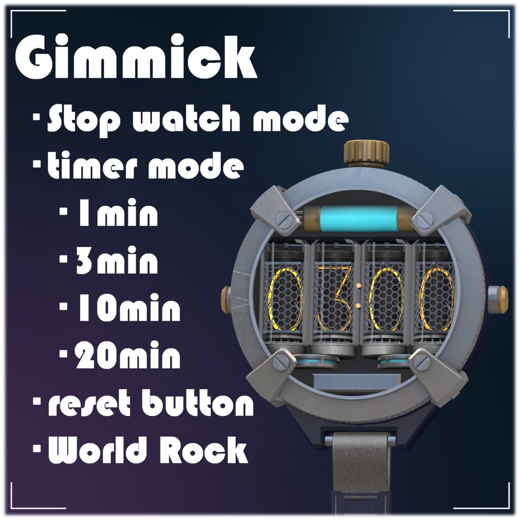 【VRChat】NixieCounter【タイマー&ストップウォッチ】