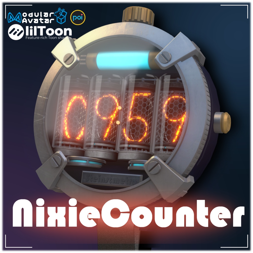 【VRChat】NixieCounter【タイマー&ストップウォッチ】