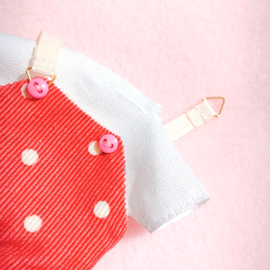 水玉サロペット