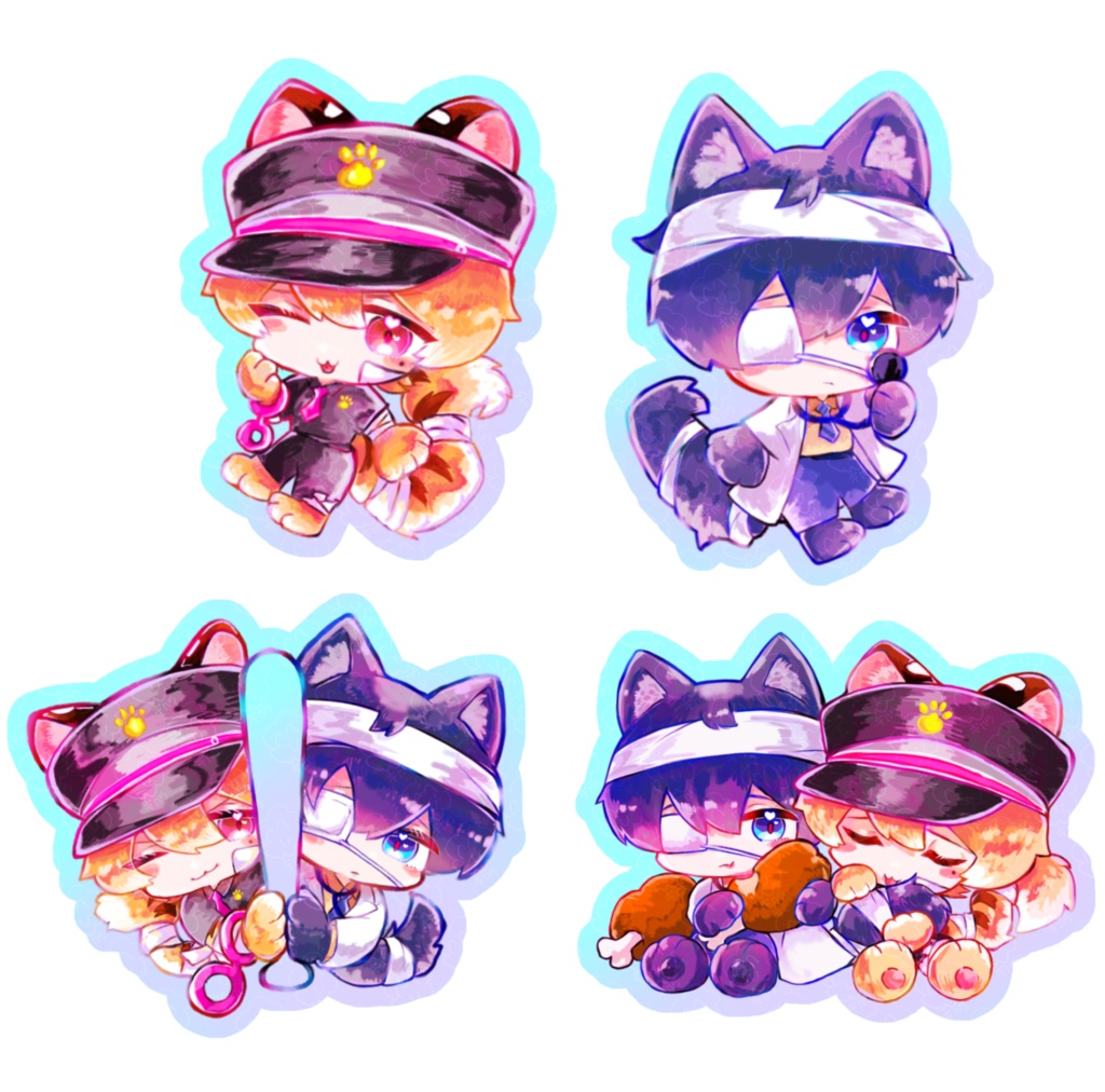 ケモ化ハロウィン オーロラアクリルキーホルダー