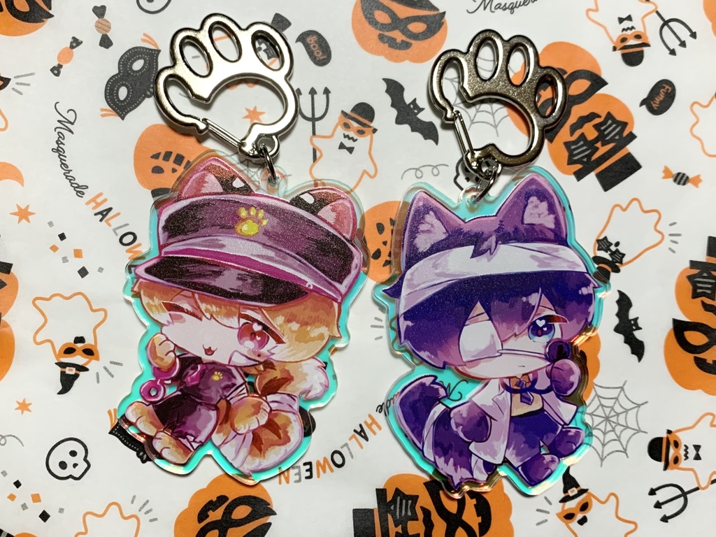 ケモ化ハロウィン オーロラアクリルキーホルダー