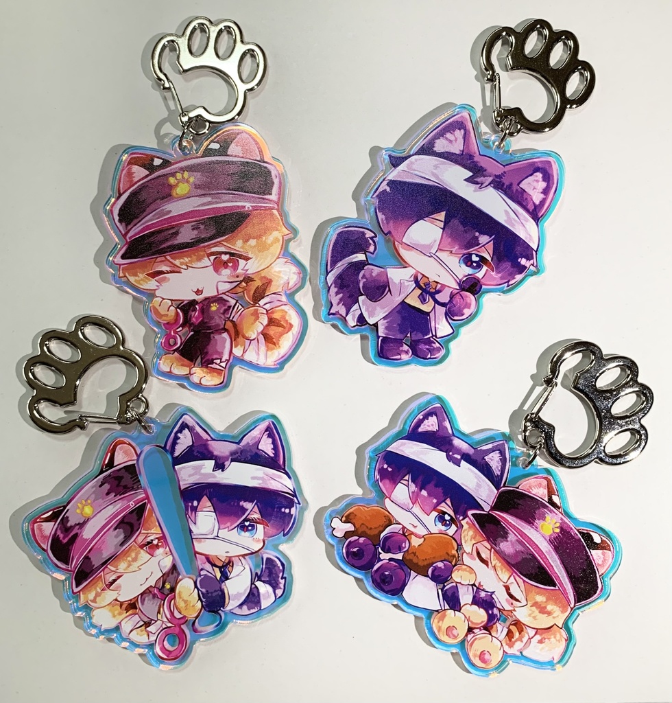 ケモ化ハロウィン オーロラアクリルキーホルダー