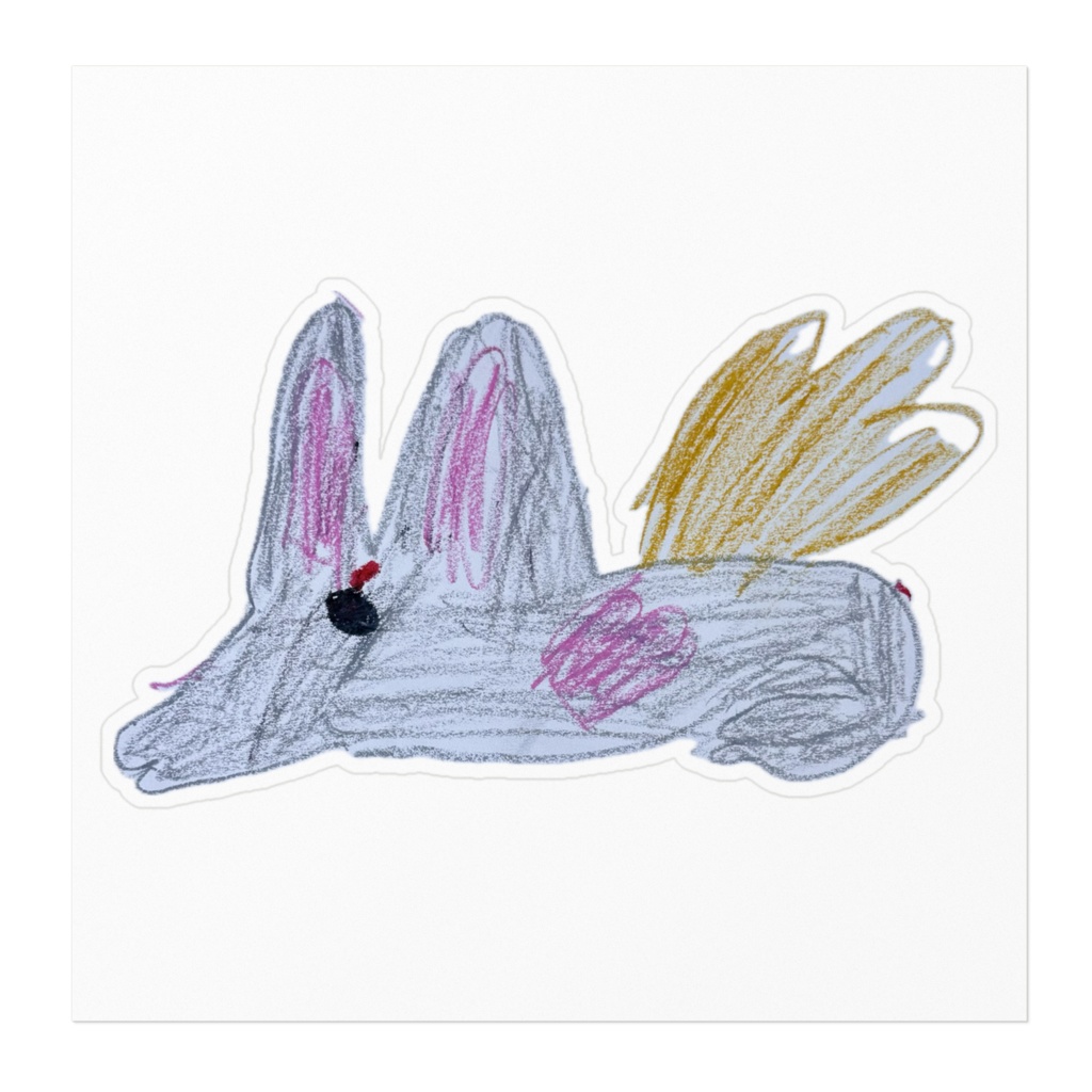 空飛ぶうさぎステッカー
