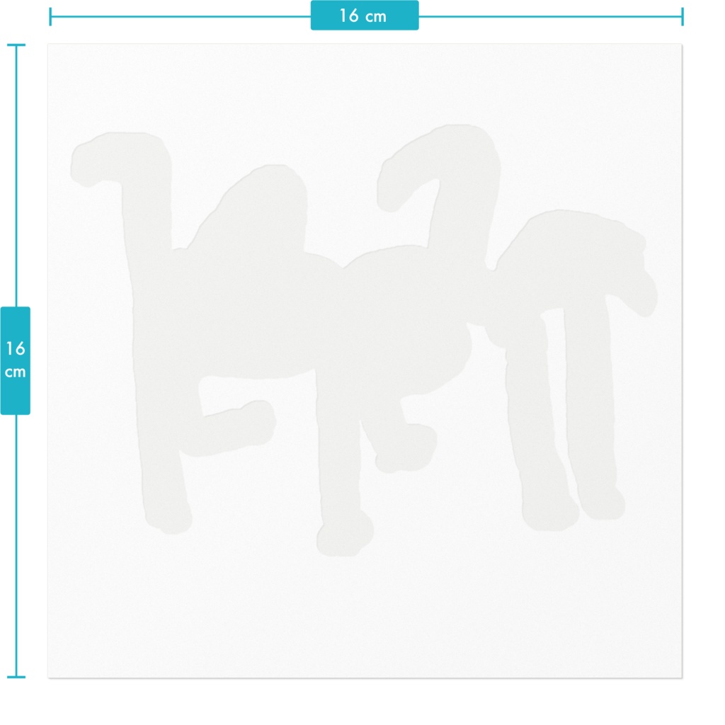 フラミンゴ家族ステッカー